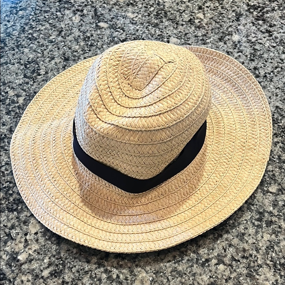 Madewell STan Straw Hat with Black Band